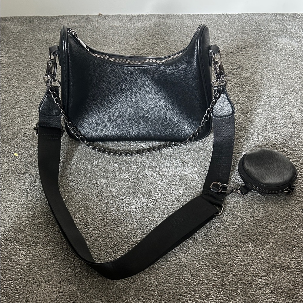 Black Leather Women's Purse